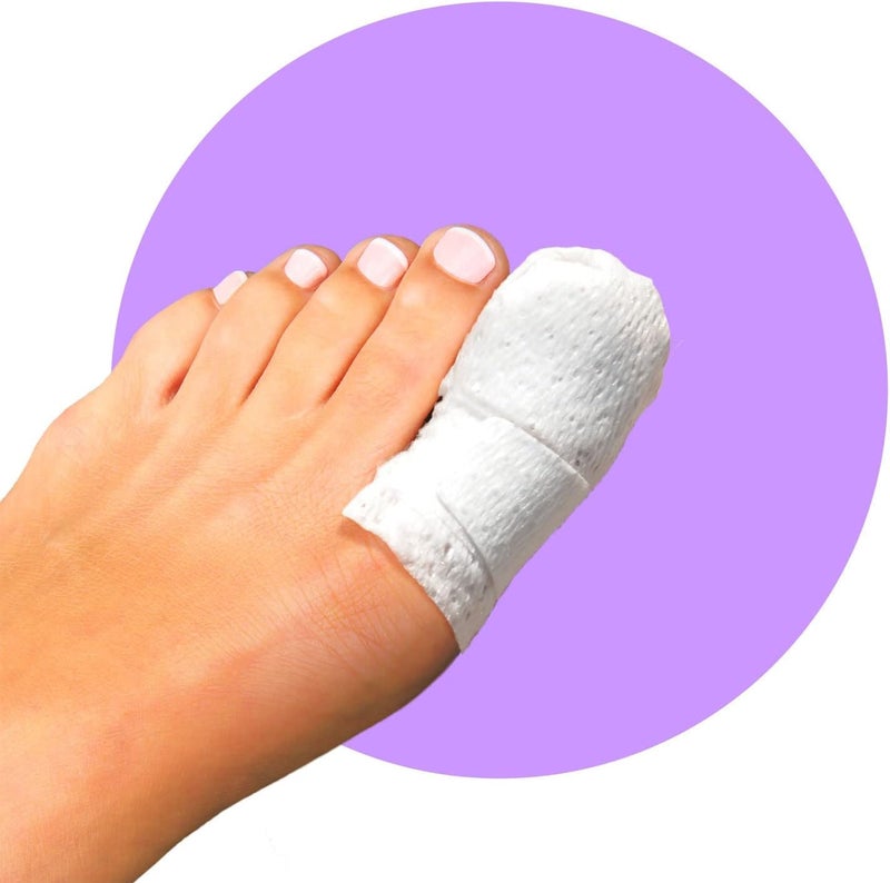 MediMitt ToeMitt Big Toe Bandages NonAdhesive Full Coverage Big Toe Bandage with Absorbent Pad Large Pack of 10